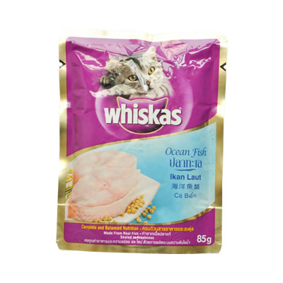Whiskas(วิสกัส) เปียกซองรสปลาทะเล 85g