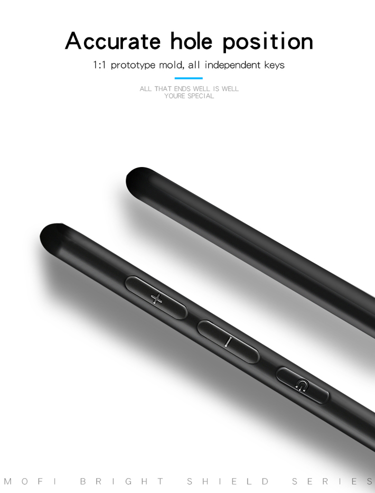 Case Xiaomi Mi 8 (6.21 นิ้ว) #เคสฝาหลังนิ่ม Bright Shield Series ผิวลายเนื้อผ้า PC TPU Hybrid Case