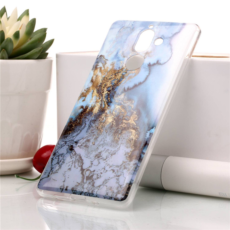 Case Nokia 7 plus #เคสฝาหลัง TPU นิ่มพิมพ์ลายรูปแบบลายหินอ่อน