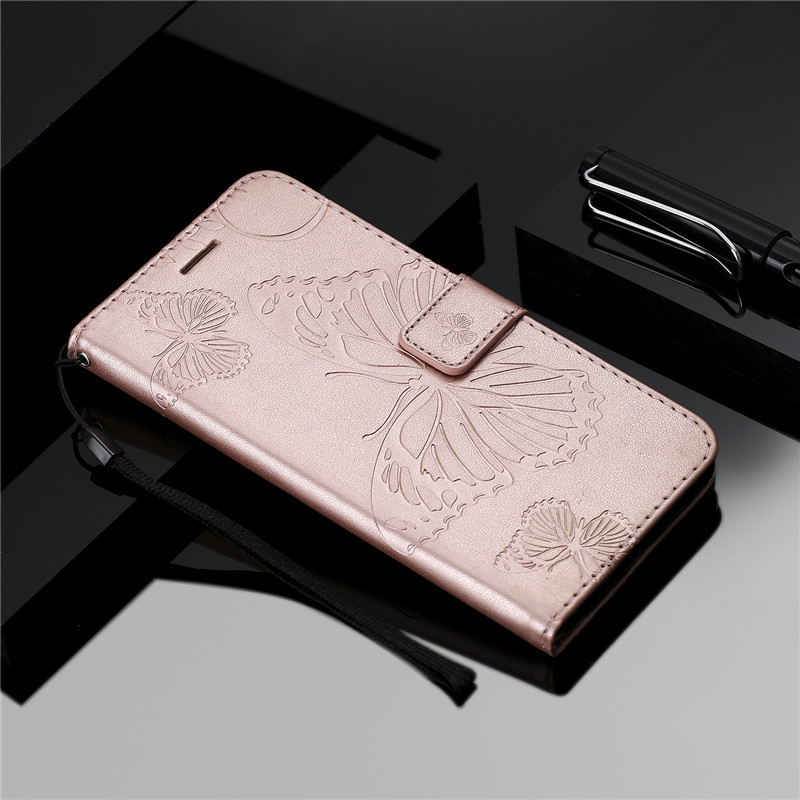 Case Huawei Mate 20 #เคสฝาพับหนัง PU Imprint Butterflies Pattern ลายน่ารักๆ