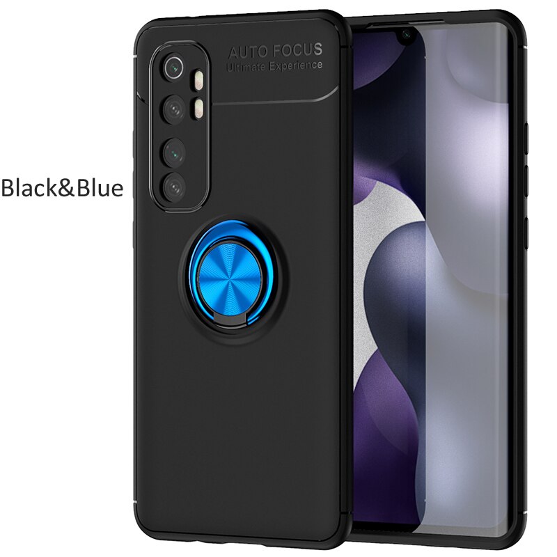 Case Xiaomi Mi Note 10 Lite #เคสฝาหลัง TPU Finger Ring Kickstand (แผ่นโลหะแบบ Built-in)