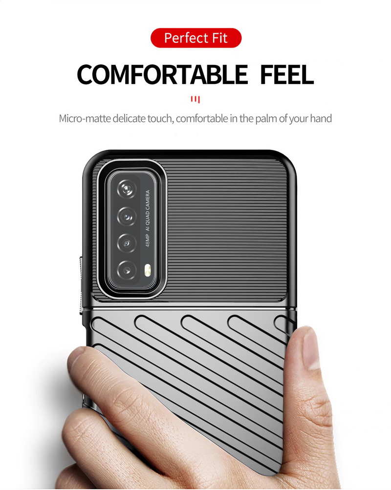 เคส Huawei Y7a #เคสฝาหลัง TPU อ่อน Thunder Series Twill Texture Soft TPU