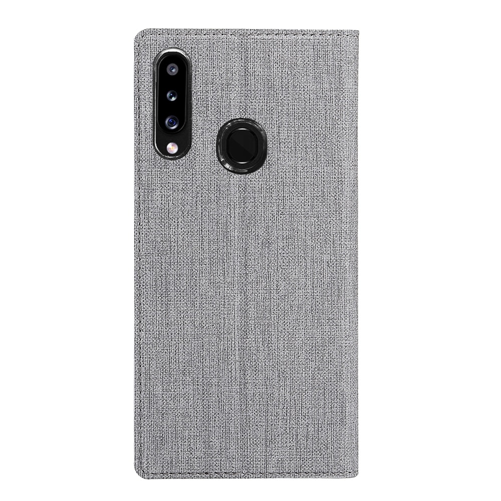 Case Samsung Galaxy A20s #เคสฝาพับหนัง PU VILI DMX Cross Texture Leather คุณภาพดี