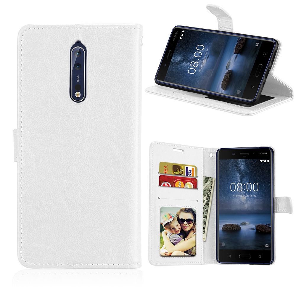 Case Nokia 8 #เคสฝาพับแบบกระเป๋าสตางค์แบบ Solid Color Wallet สีสันสวยงามทันสมัย