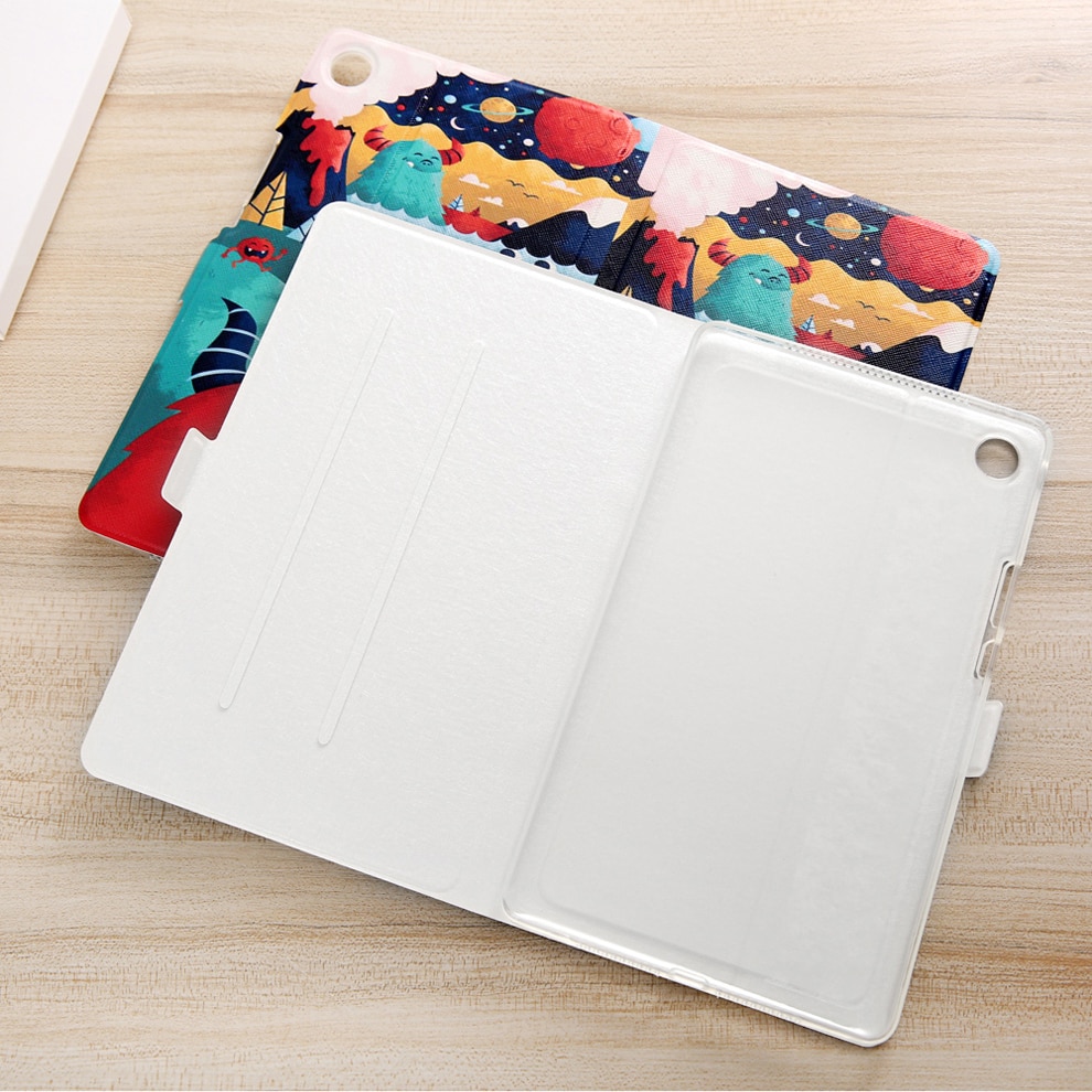 Case huawei MediaPad M5 Lite 8 #เคสฝาพับ Smart Cover Funda Tablet PU Leather Slim Protective Stand Shell