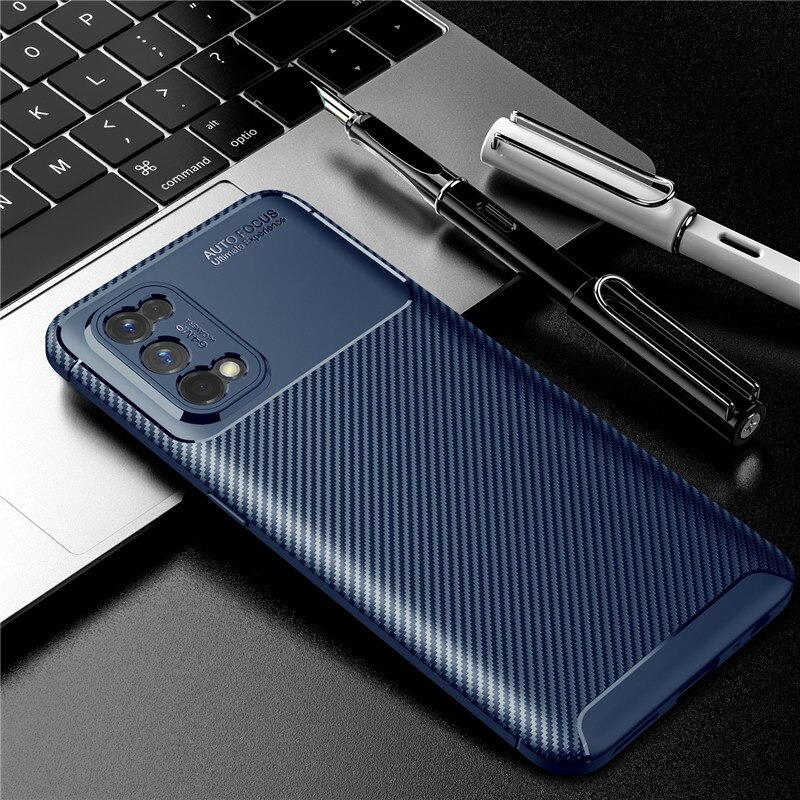 เคส Realme 7 5G #เคสฝาหลังนิ่ม Carbon Fiber Anti-drop TPU Protection