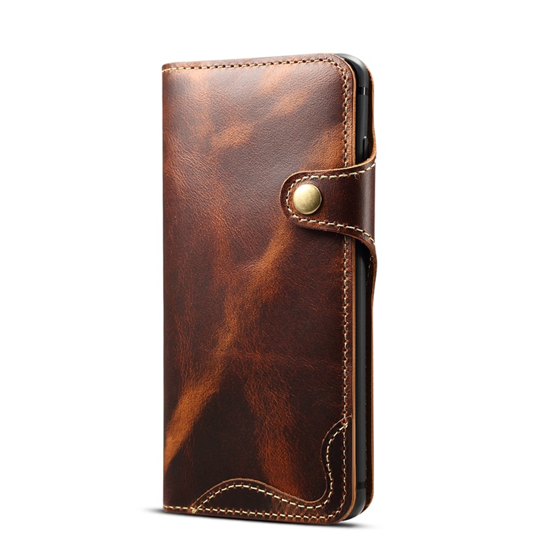 Case Samsung Galaxy S10 #เคสฝาพับหนังแท้พร้อมสายคล้อง Genuine Wallet Leather Phone Cover with Lanyard