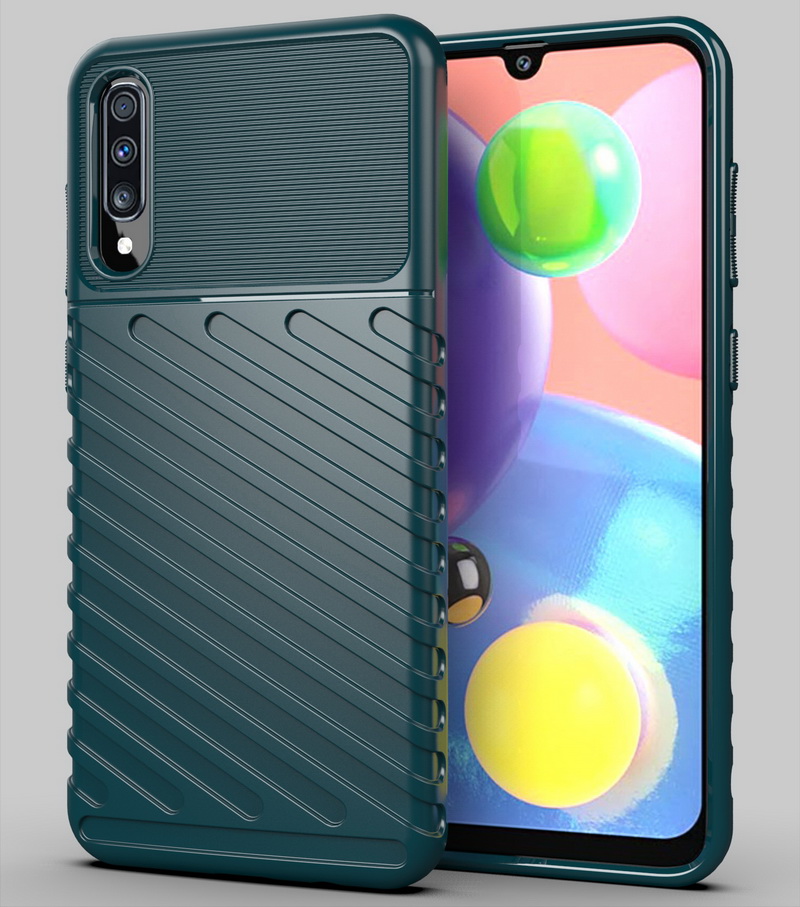 Case Samsung Galaxy A50 / A50s / A30s #เคสฝาหลัง TPU อ่อน Thunder Series Twill Texture Soft TPU