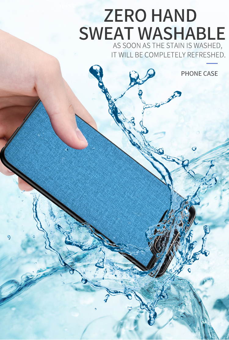 เคส Samsung Galaxy A80 #เคสฝาหลังเคลือบผิวผ้า Matte Cloth PU + PC + TPU Hybrid