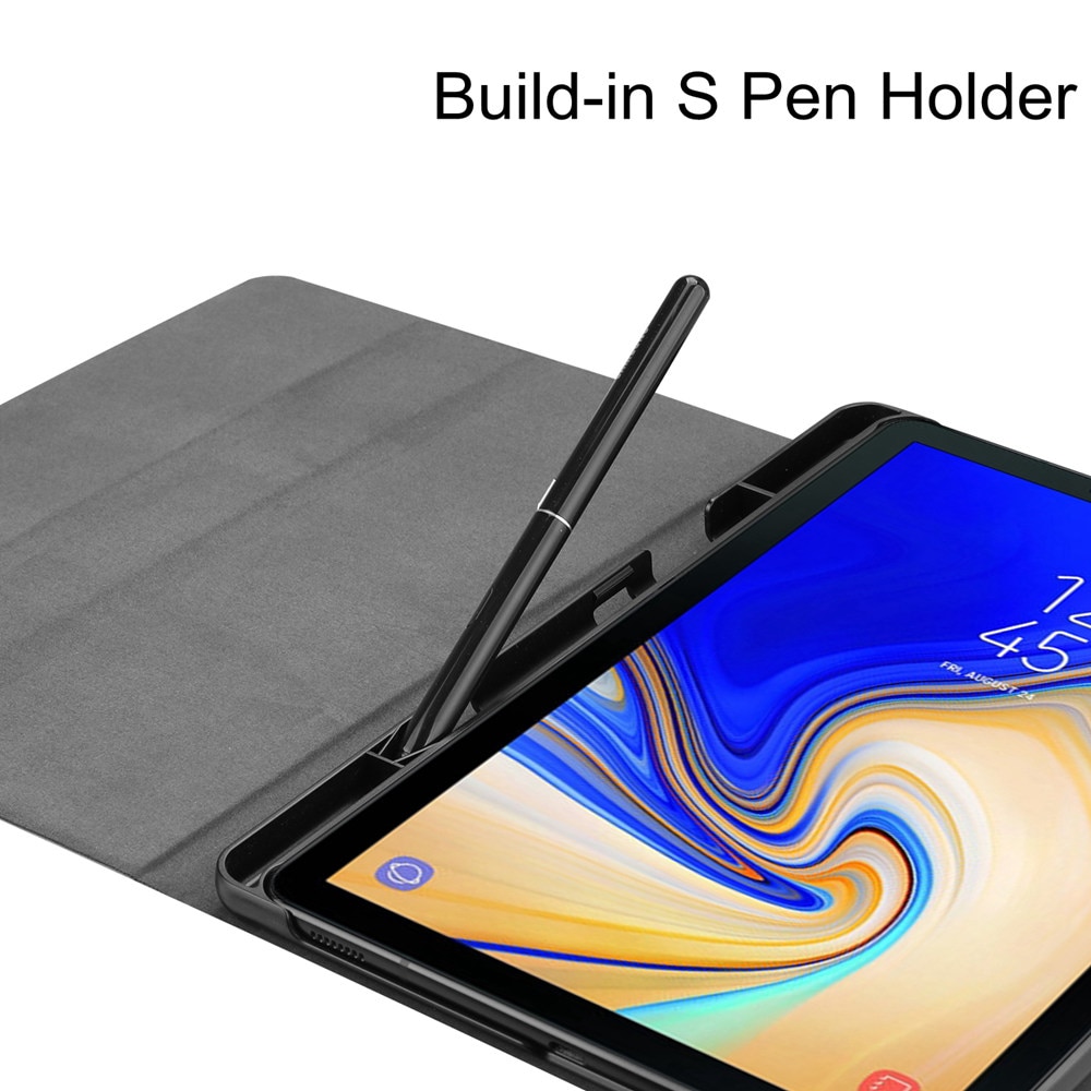 เคส Samsung Galaxy Tab S4 10.5 T830 T835 T837 #เคสฝาพับหนัง PU พร้อมช่องใส่ปากกา Textured Smart Leather Stand Case with Pen Slot (สินค้าพร้อมส่ง)