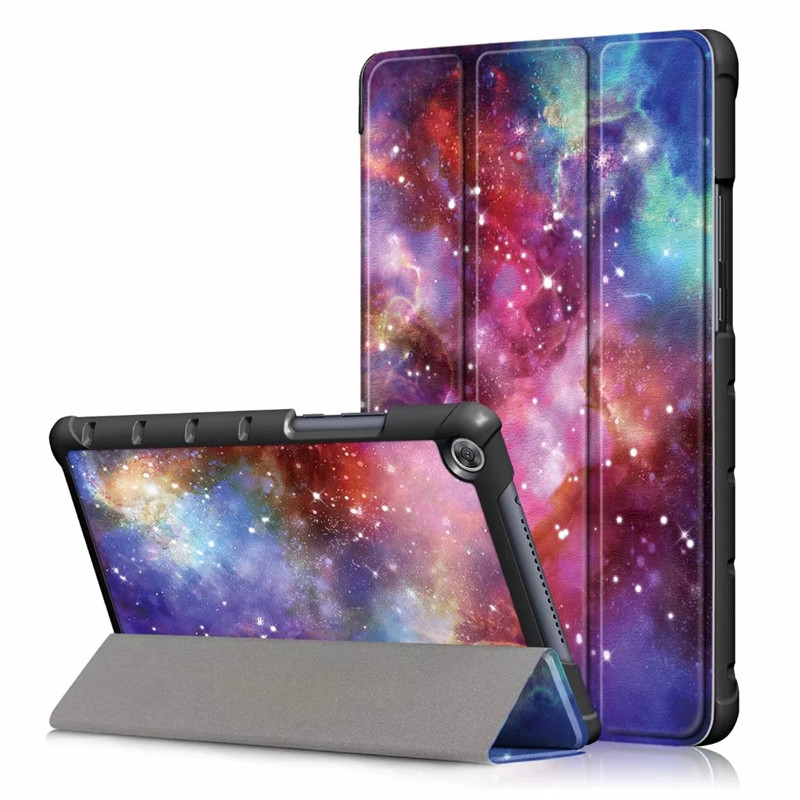 Case Huawei MediaPad M5 Lite 8 #เคสฝาพับสามพับหนัง PU รูปแบบการพิมพ์ลาย Pattern Printing PU Leather Tri-fold Stand