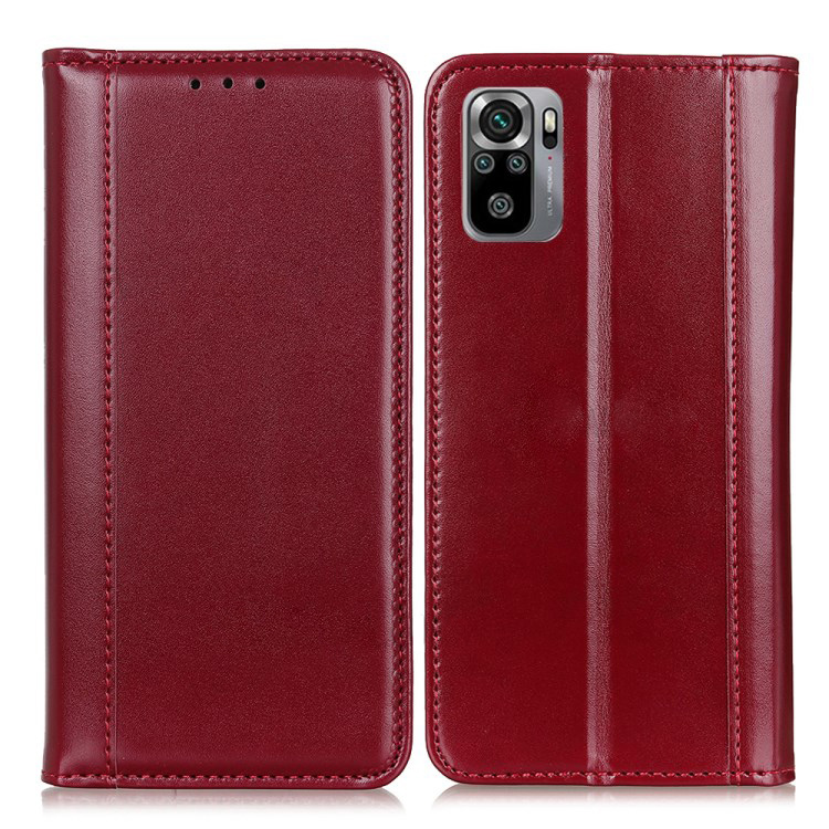 Case Redmi Note 10 4G#เคสฝาพับแบบกระเป๋าหนังแยก ปิดอัตโนมัติ Auto-absorbed Split Leather Wallet