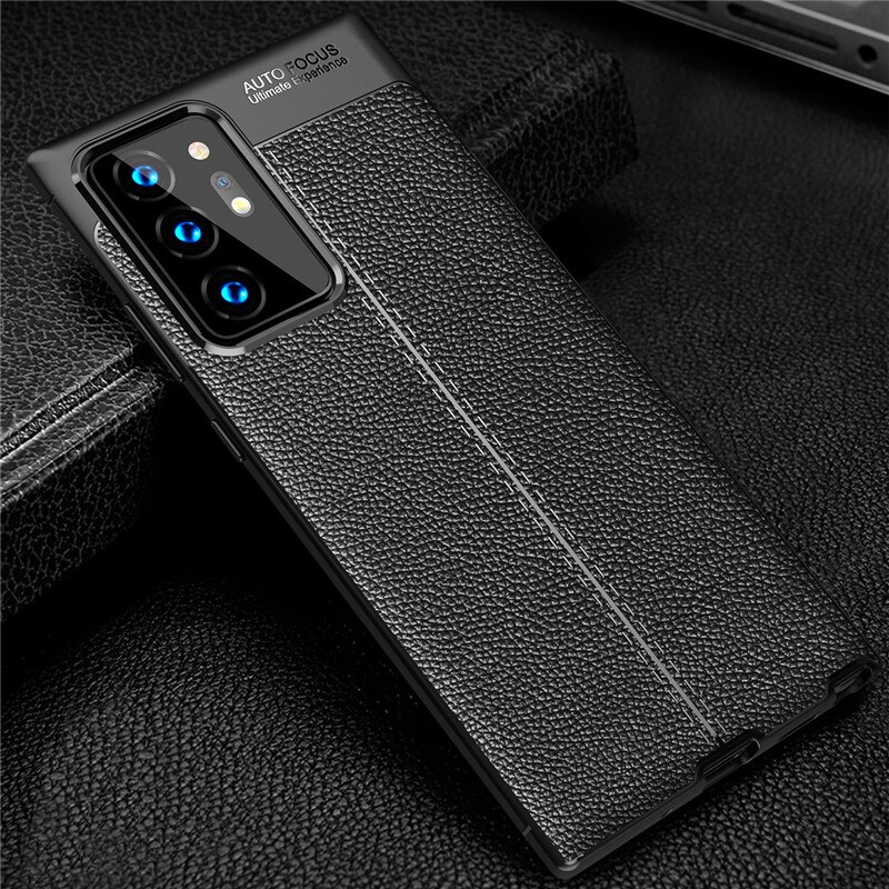 เคส Samsung Galaxy Note 20 #เคสฝาหลัง TPU ผิวลิ้นจี่ช่วยป้องกันลายนิ้วมือและกันลื่นได้ดี