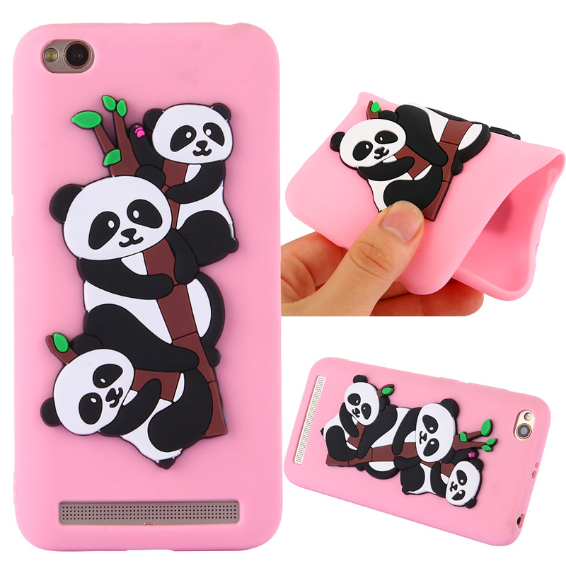 เคส Xiaomi Redmi 5A #เคสฝาหลังนิ่มลายหมีแพนด้า 3D น่ารักๆ Bamboo TPU Gel