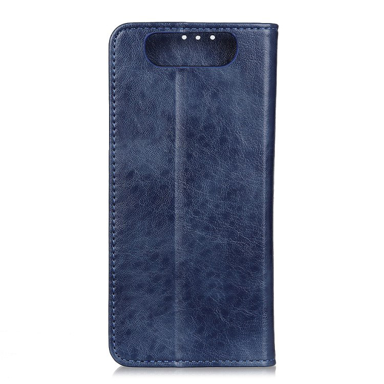 Case Samsung Galaxy A80 #เคสฝาพับหนัง PU ผิวหนังม้า Auto-absorbed Crazy Horse PU Leather Stand Cover