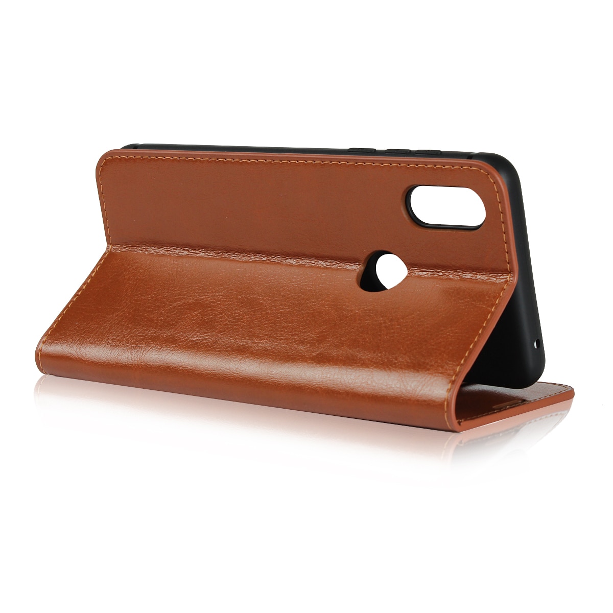 Case Xiaomi Mi Mix 3 #เคสฝาพับหนังแท้แบบกระเป๋าสตางค์คุณภาพดี Crazy Horse Genuine Leather Cover
