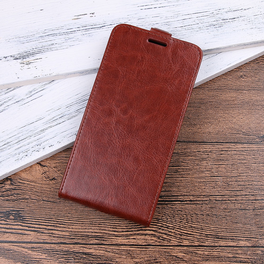 เคส OnePlus 7 Pro #เคสฝาพับหนัง PU ผิวหนังม้าแนวตั้ง Crazy Horse Vertical Leather
