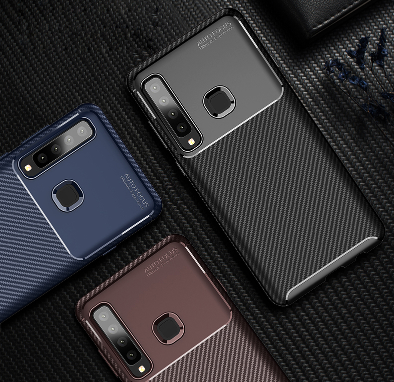 Case Samsung Galaxy A9 (2018) #เคสฝาหลังนิ่ม Carbon Fiber Anti-drop TPU Protection