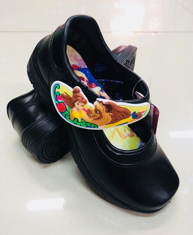 รองเท้าหนังนักเรียน Popgirl ลาย Beauty and The Beast