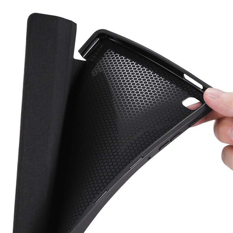 Case Samsung Galaxy Tab A7 Lite 8.7" (T220,T225) #เคสฝาพับหนัง PU แบบ 3 พับ Tri-fold Stand Design Shockproof PU Leather TPU Protective Case