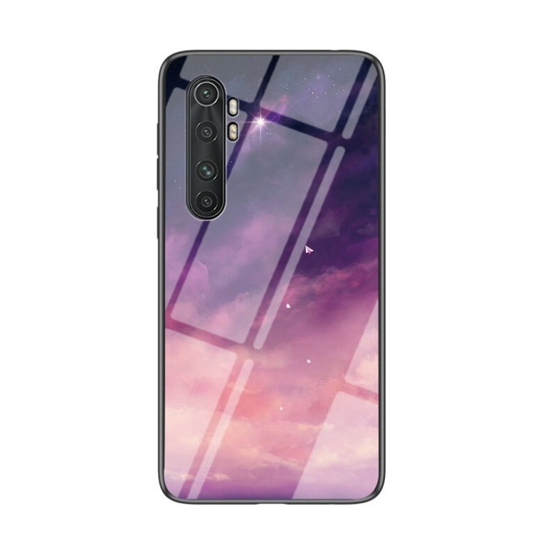 Case Xiaomi Mi Note 10 Lite #เคสฝาหลัง Gradient Color Glass + PC + TPU Hybrid Case
