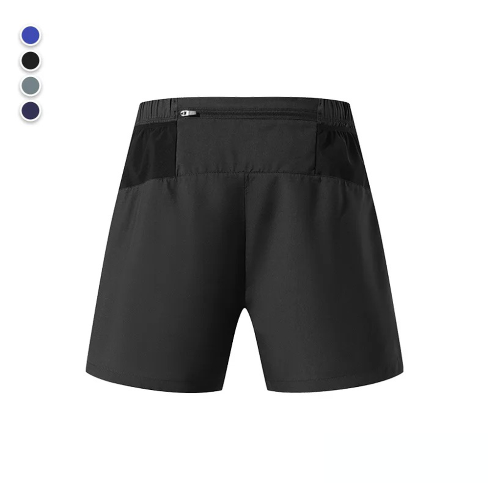 กางเกงวิ่งขาสั้น วิ่งมาราธอน 2-in-1 ผ้าเบา แห้งไว มีซิปกระเป๋าหลัง (F01)