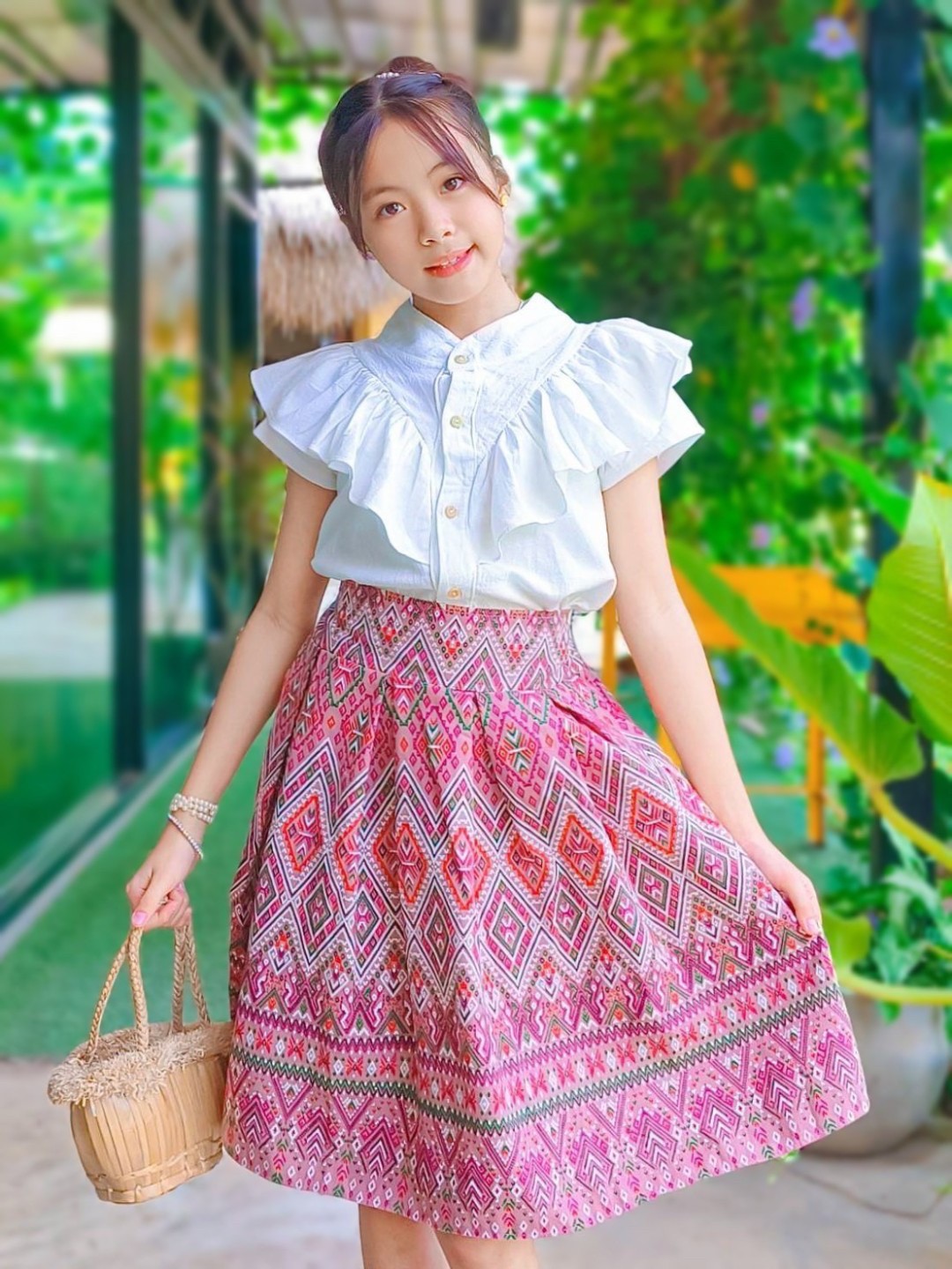 ชุดไทยประยุกต์เด็กหญิง เด็กโต9ถึง13ปี