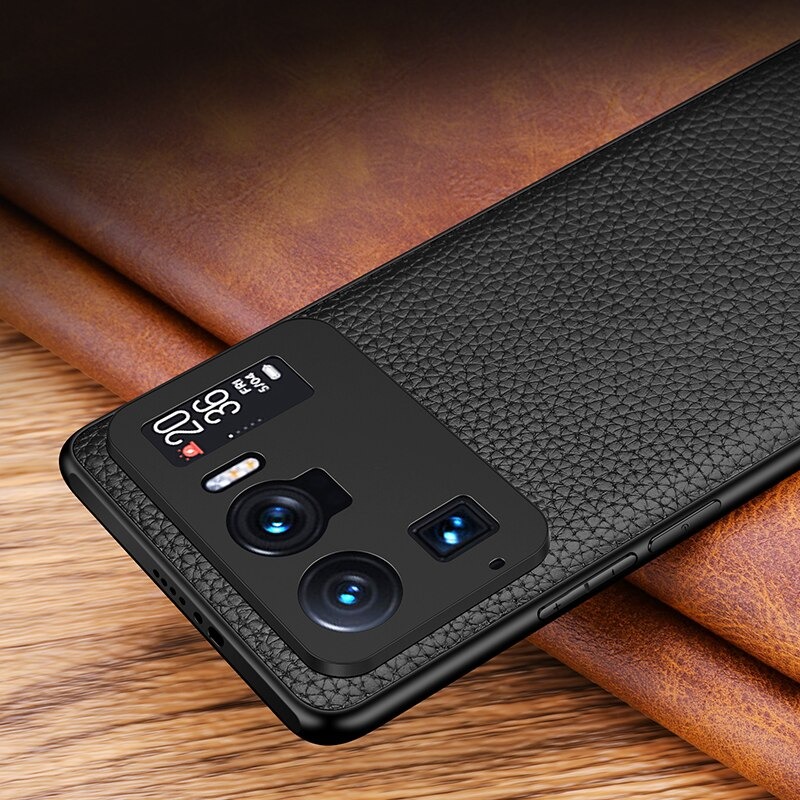 เคส Xiaomi Mi 11 Ultra #เคสฝาหลังหนังแท้ผิวลิ้นจี่ Luxury Well-Protected Litchi Texture Genuine Leather Coated TPU Protector