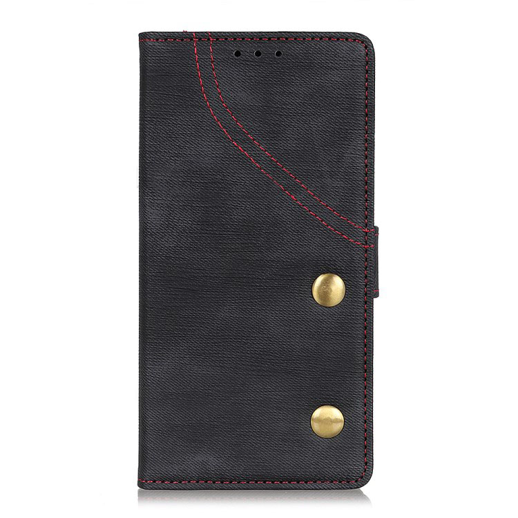 เคส Samsung Galaxy A10 #เคสฝาพับหนัง PU ผิวยีนส์ผ้ากระเป๋าสตางค์ Jeans Cloth Wallet Stand Leather