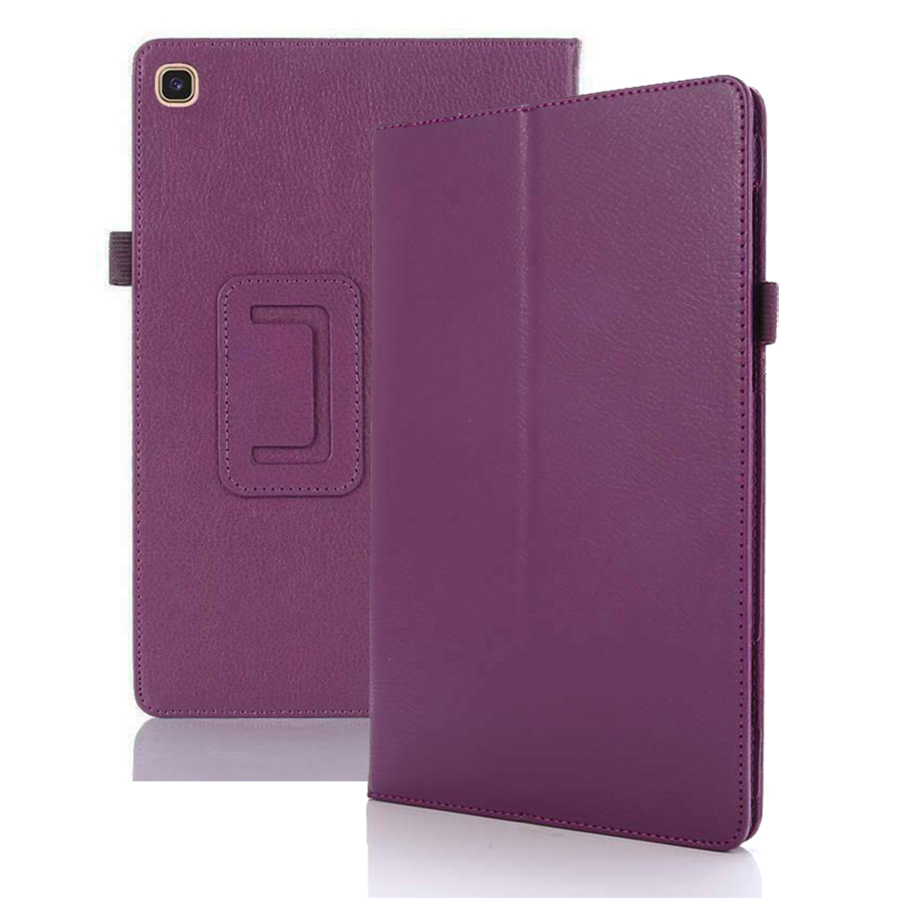 Case Samsung Galaxy Tab S6 Lite 10.4 SM-P610 P615 P617 #เคสฝาพับหนัง PU ผิวลิ้นจี่ Litchi Texture Leather Stand Protective Case