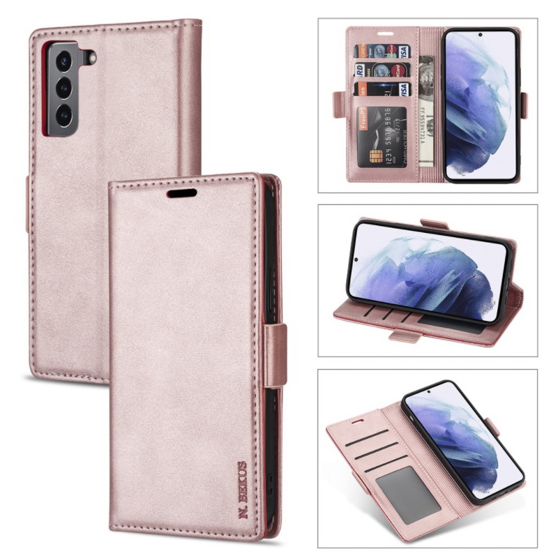 เคส Samsung Galaxy S22+ 5G #เคสฝาพับหนัง PU มีแถบปิดแม่เหล็กสไตล์กระเป๋าสตางค์