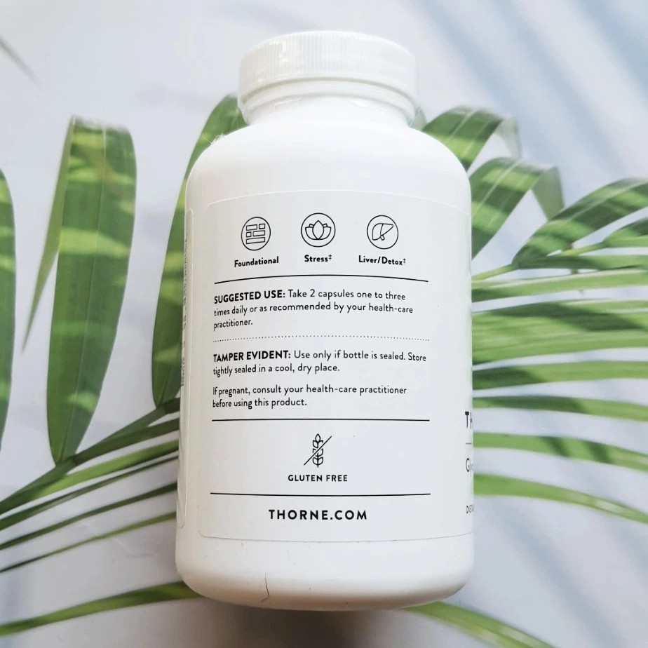 THORNE® Glycine 250 Capsules ไกลซีน กรดอะมิโน ช่วยผ่อนคลาย ขับสารพิษ และกระตุ้นการทำงานของกล้ามเนื้อ