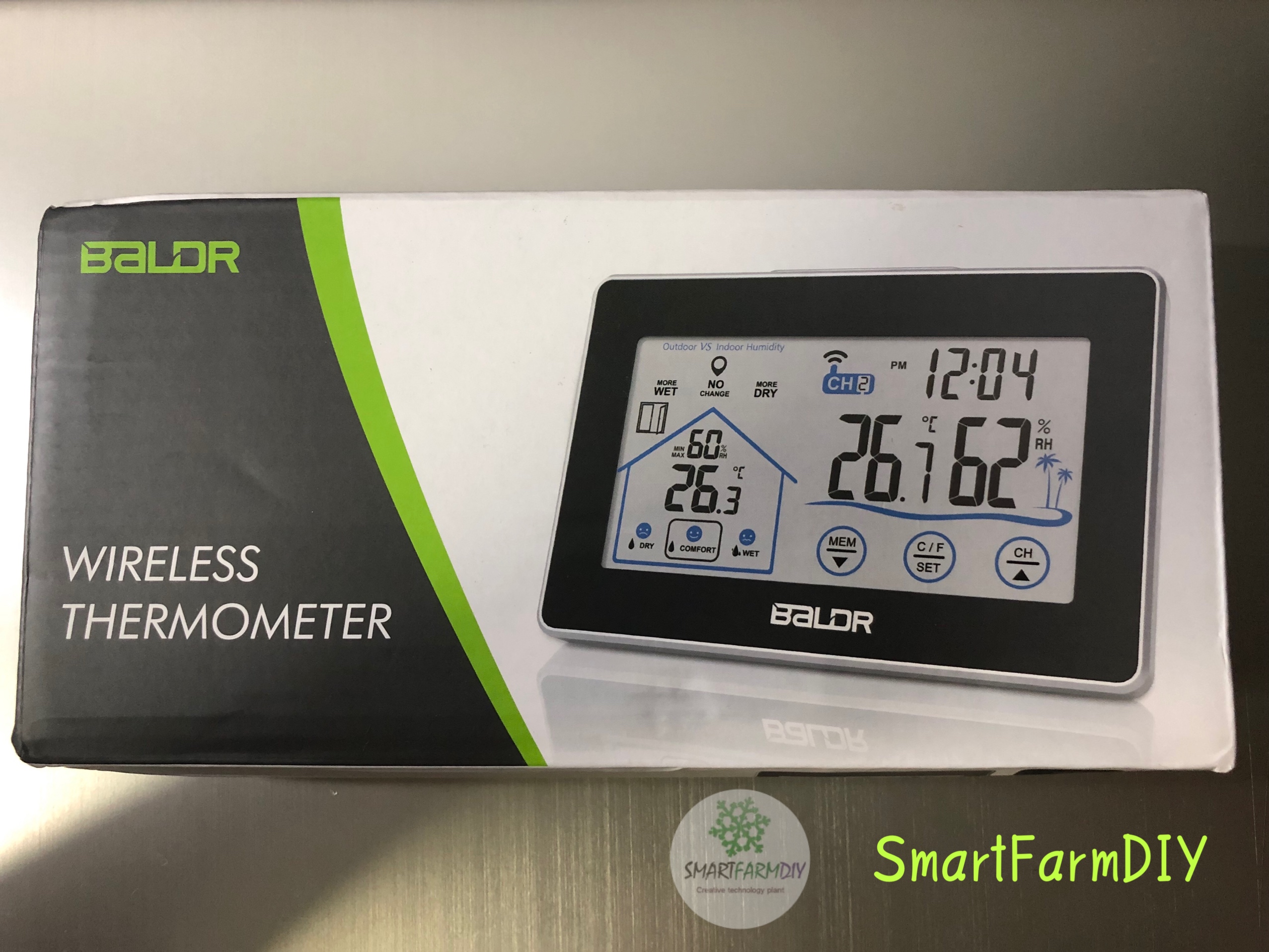 ดิจิตอล Touch Screen Thermometer Indoor Outdoor
