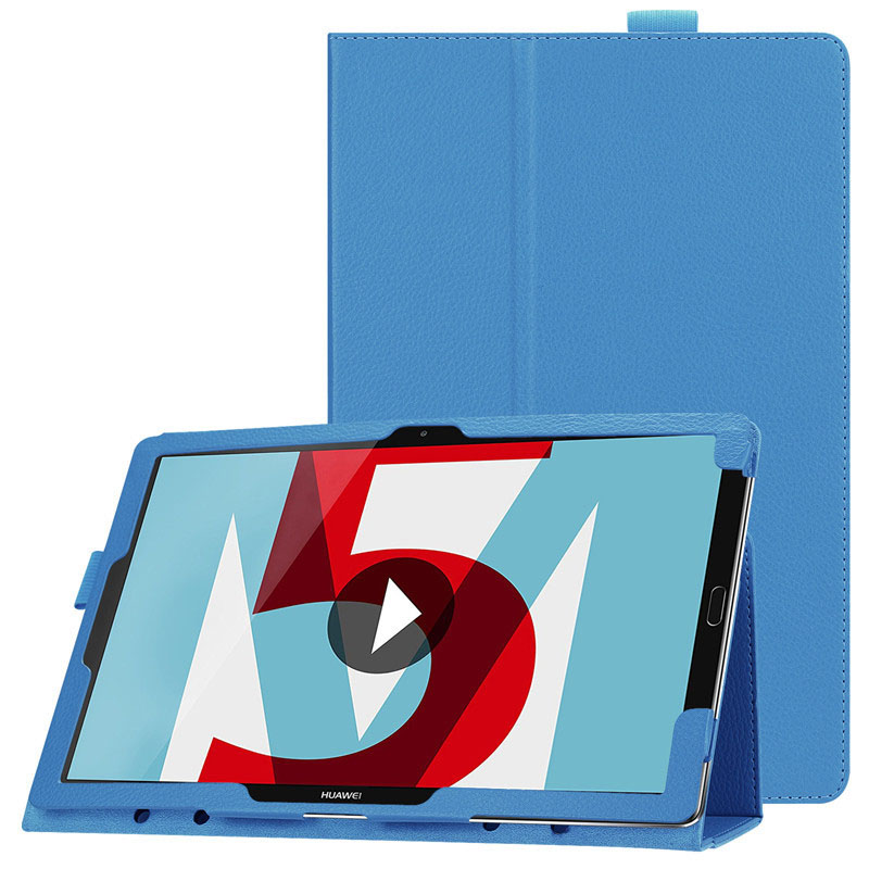 Case Huawei MediaPad M5 Pro 10.8 นิ้ว #เคสฝาพับหนัง PU ผิวลิ้นจี่ Litchi Skin Leather Case