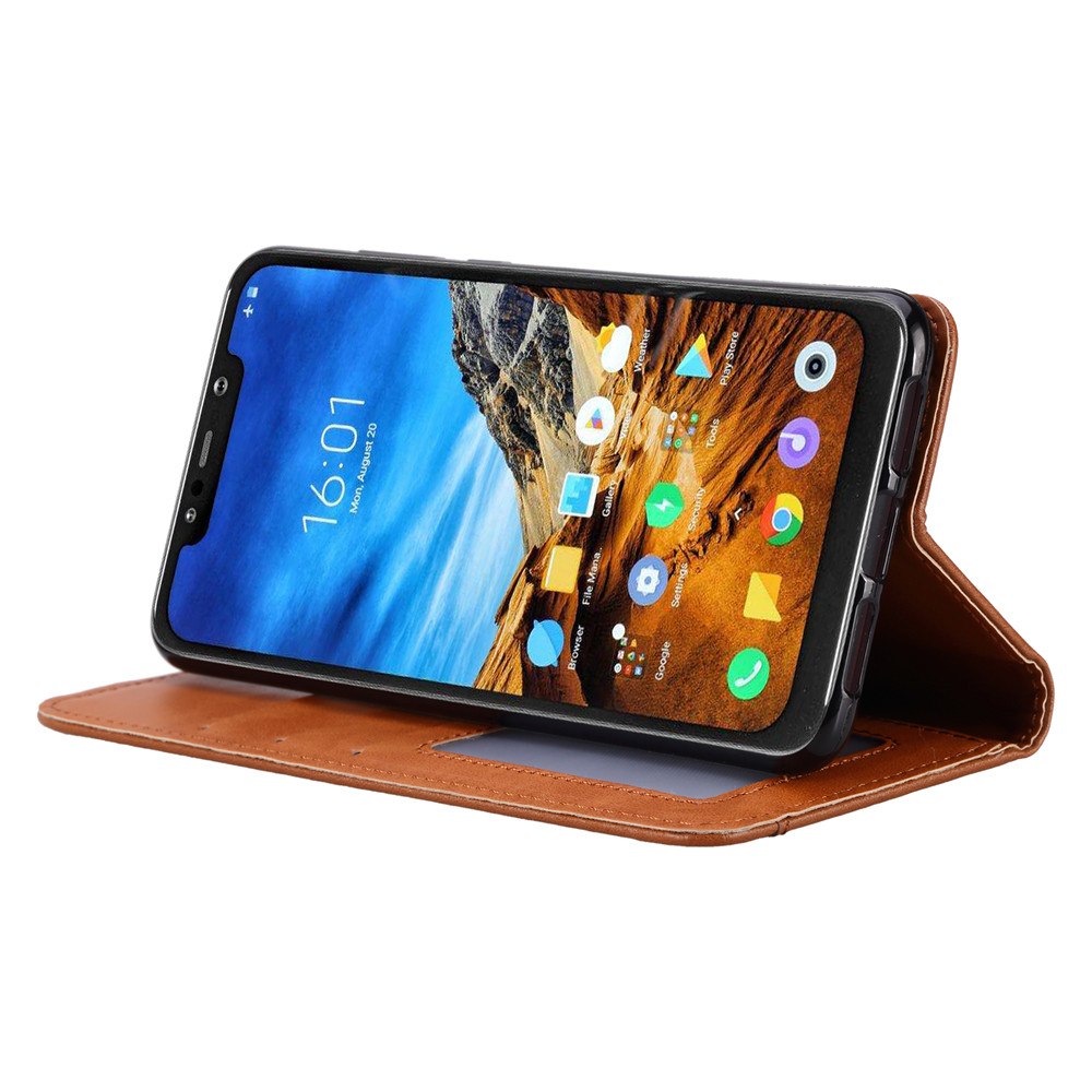 Case Xiaomi Pocophone F1 #เคสฝาพับแบบกระเป๋าสตางค์หนัง PU มีช่องเสียบบัตรคุณภาพดี