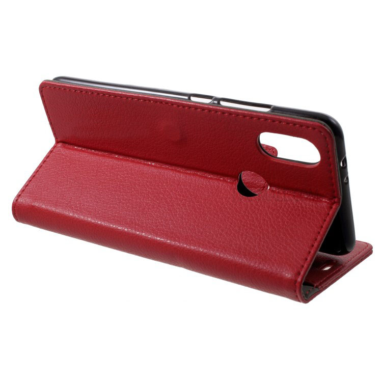 Case Xiaomi Redmi Note 6 Pro #เคสฝาพับหนัง PU ผิวลิ้นจี่คุณภาพดี Litchi Skin Cell Phone Leather