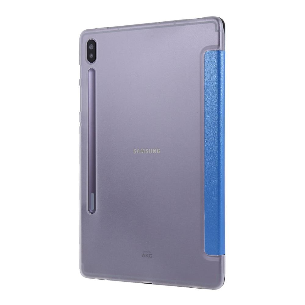 Case Samsung Galaxy Tab S6 10.5 SM-T860 SM-T865 #เคสฝาพับหนัง PU พับสามพับ Silk Texture Leather Stand Case