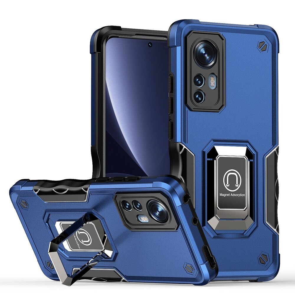 เคส Xiaomi 12 Pro #เคสฝาหลังพลาสติก ไฮบริด Silicone + PC Ring Stand