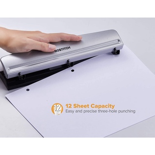 Bostitch® 3-hole Punch 12, 15 Sheet เครื่อง เจาะกระดาษได้ 3 รู หนา 12, 15 แผ่น ตุ๊ดตู่