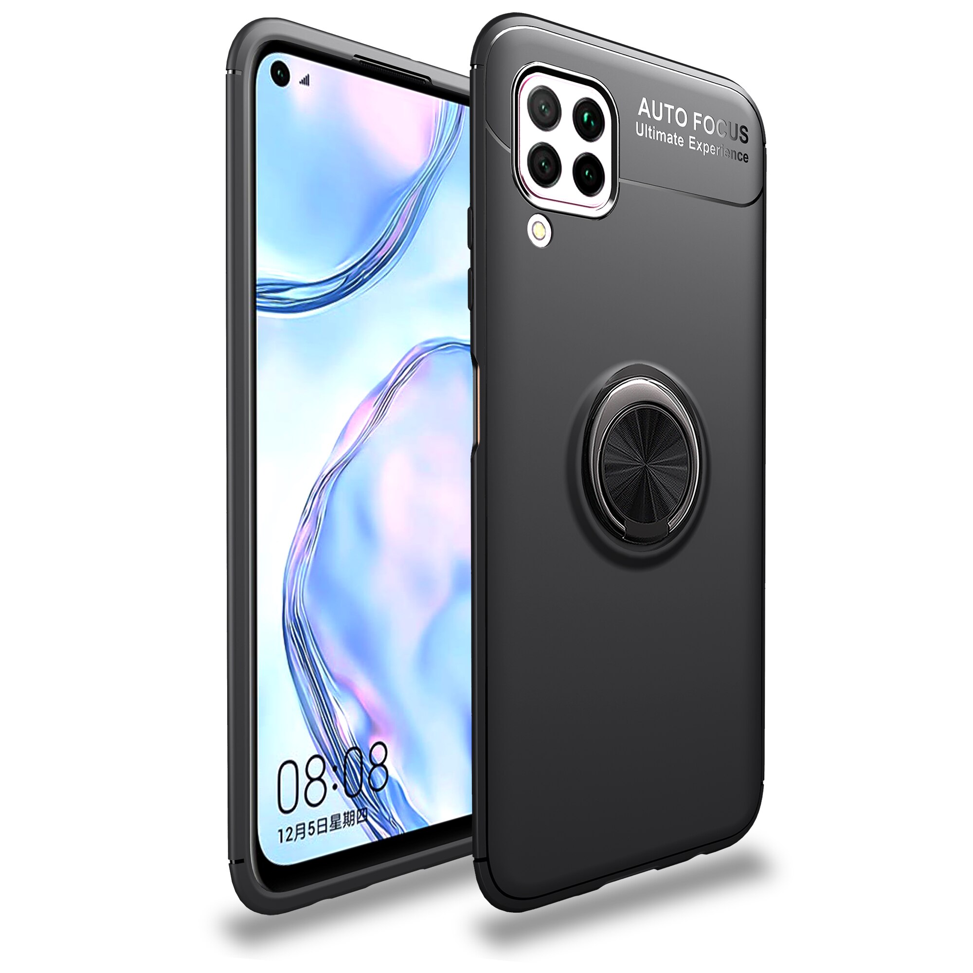 Case Huawei nova 7i #เคสฝาหลัง TPU Finger Ring Kickstand (แผ่นโลหะแบบ Built-in)