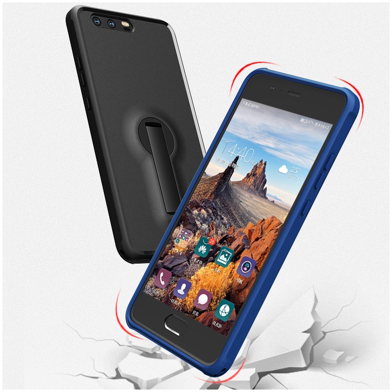 เคสฝาหลัง Huawei P10 Plus BOW Matte Finish ซอฟท์ TPU Back Case พร้อม Kickstand