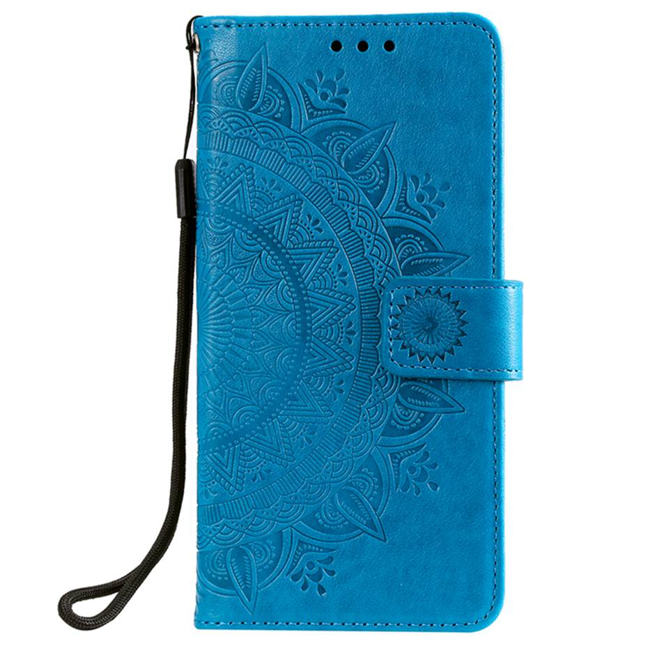 Case Samsung Galaxy A80 #เคสฝาพับแบบกระเป๋าสตางค์ฝาพับหนัง PU Imprint Flower Leather Wallet