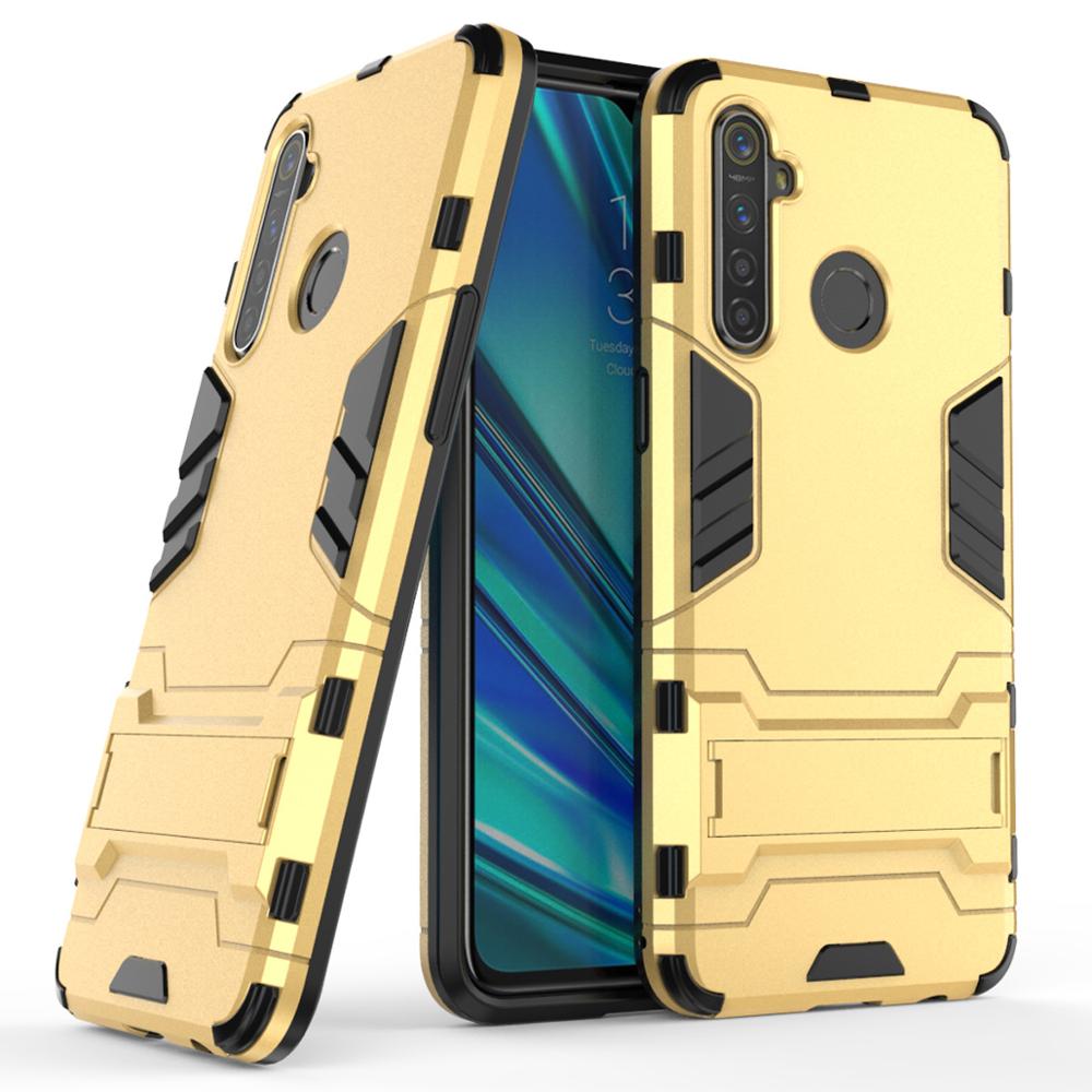 Case Realme 5 Pro #เคสฝาหลังพลาสติก ไฮบริด TPU + Kickstand