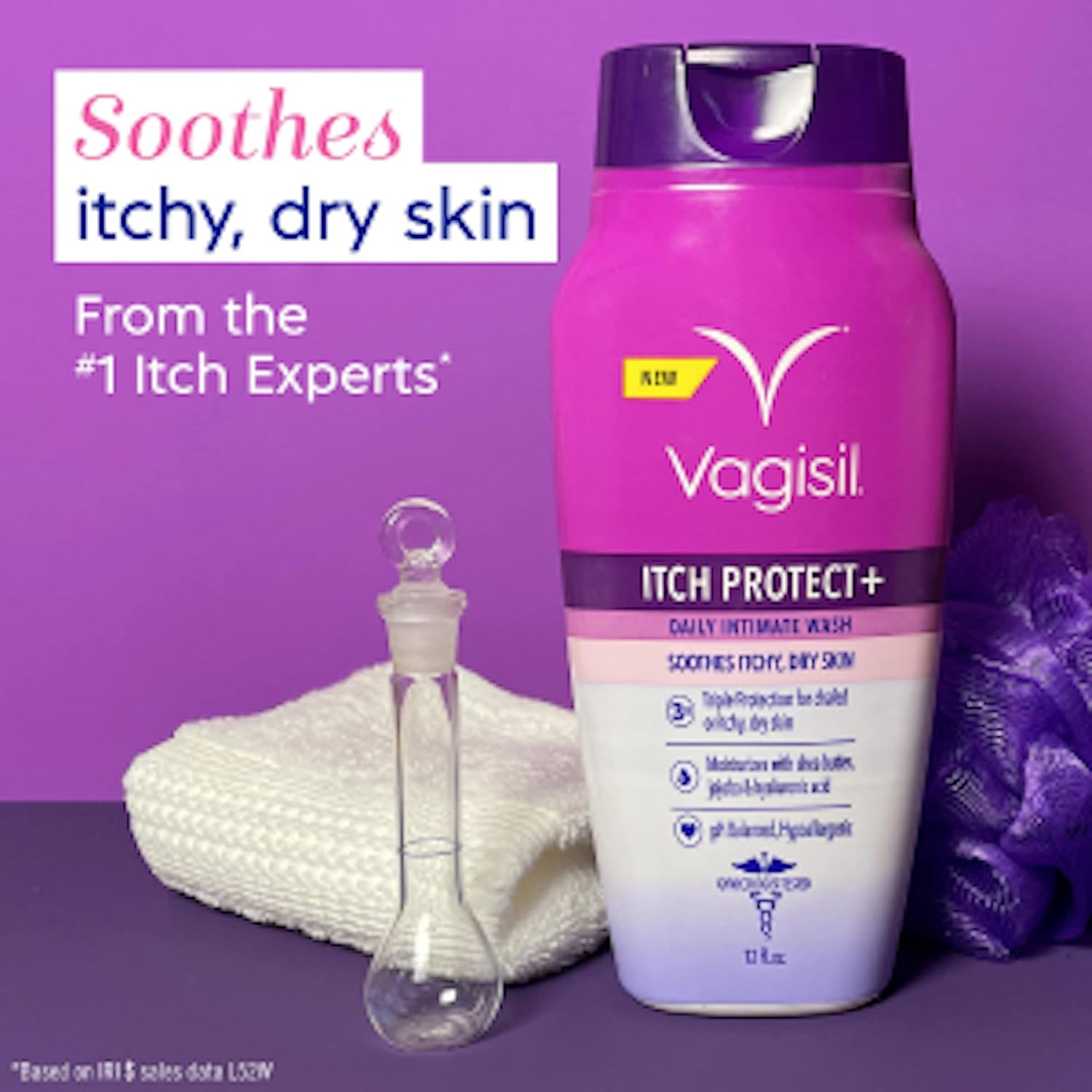 Vagisil® Itch Protect Daily Cream wash 240 ml ครีมอาบน้ำ ให้ความชุ่มชื้น