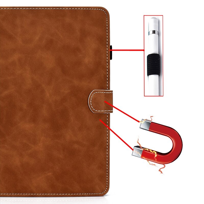 Case Samsung Galaxy Tab S7 SM-T870 SM-T875 #เคสฝาพับหนัง PU มีช่องใส่บัตร Magnetic Flip PU Leather Case Cover Stand