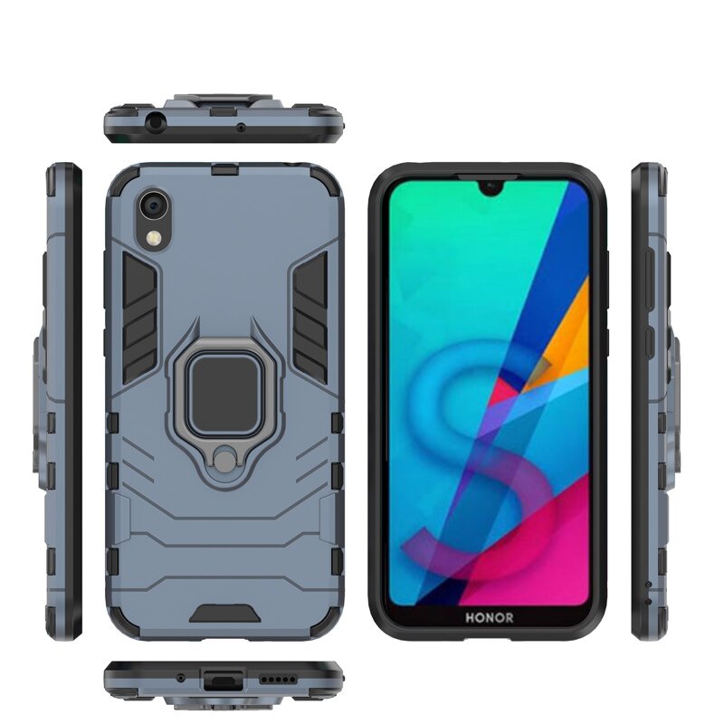 Case Huawei Y5 (2019) #เคสฝาหลังพลาสติกแข็ง +TPU Hybrid Case มีแหวนสวมนิ้วโลหะ