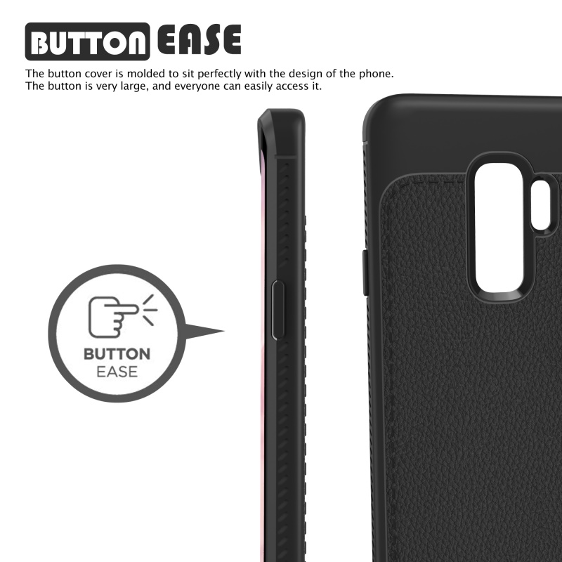 Case Samsung Galaxy S9+ G965 IVSO Gentry Series #เคสฝาหลัง TPU เคลือบหนัง PU คุณภาพดี