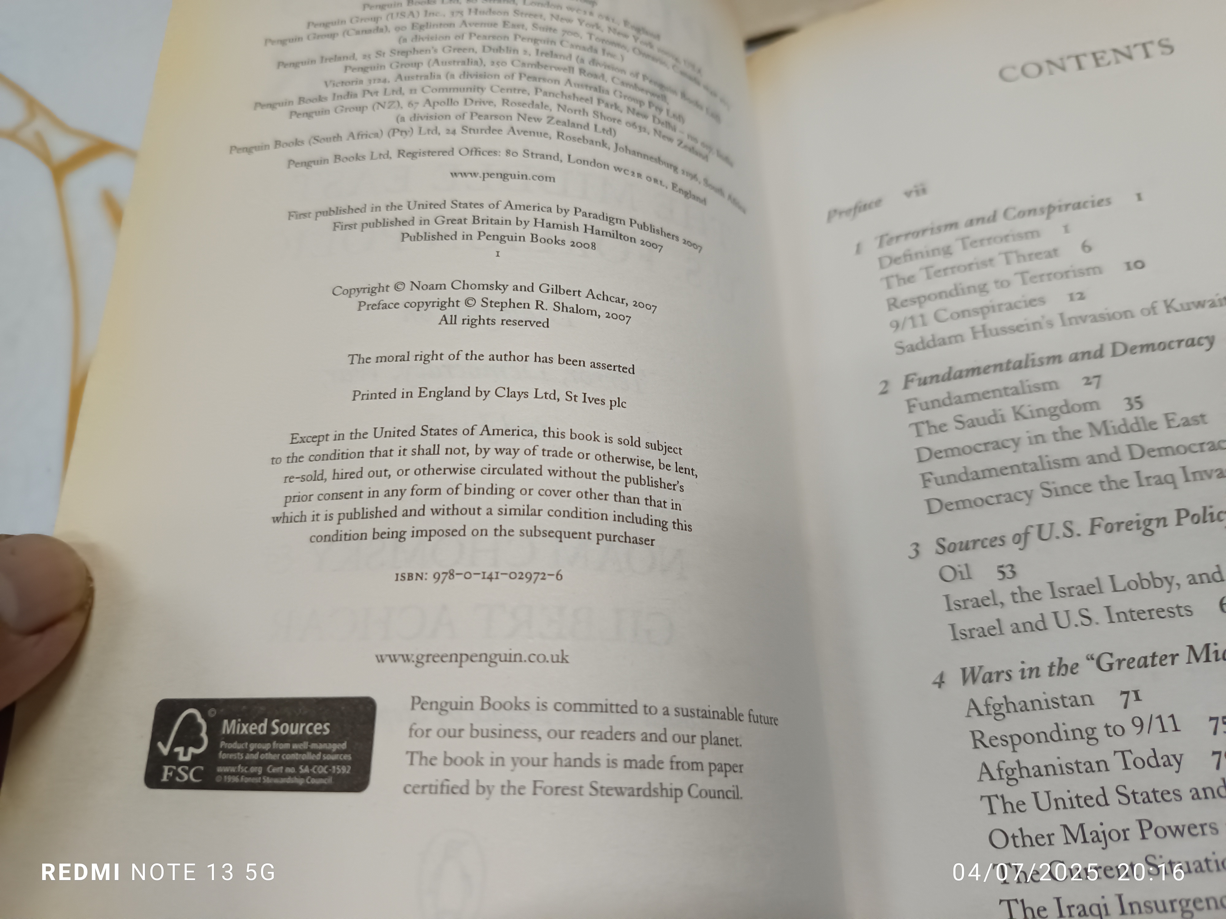 Perilous power : the Middle East & U. S. foreign policy Noam Chomsky and Gilbert,2008