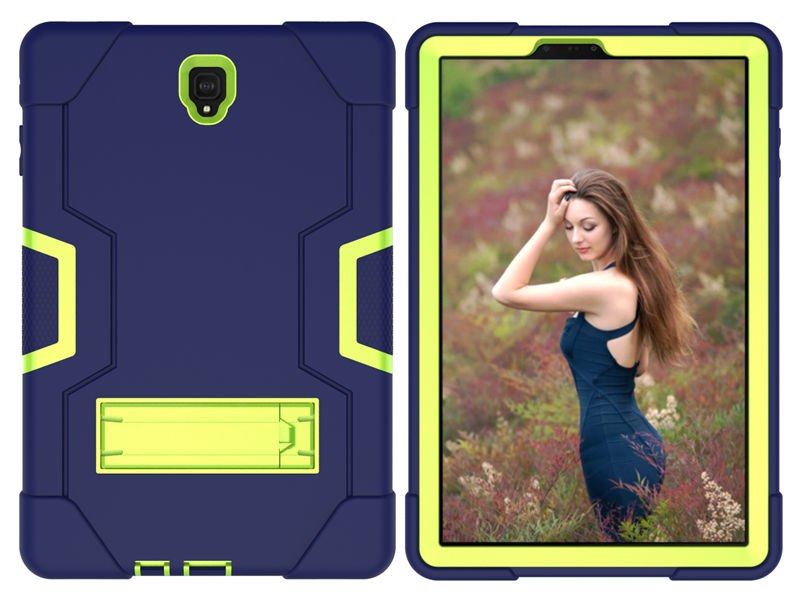 เคส Samsung Galaxy Tab S4 10.5 T830 T835 T837 #เคสฝาหลังกันกระแทก Kickstand PC Silicone Armour Defender