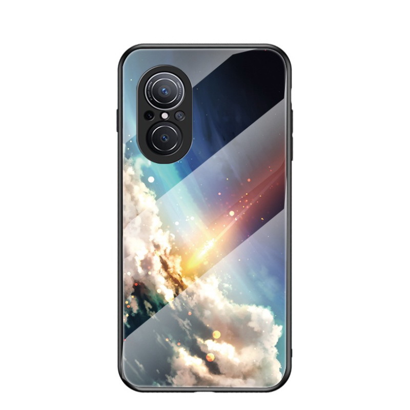 เคส Huawei Nova 9 SE #เคสฝาหลัง Gradient Color Glass + PC + TPU Hybrid Case